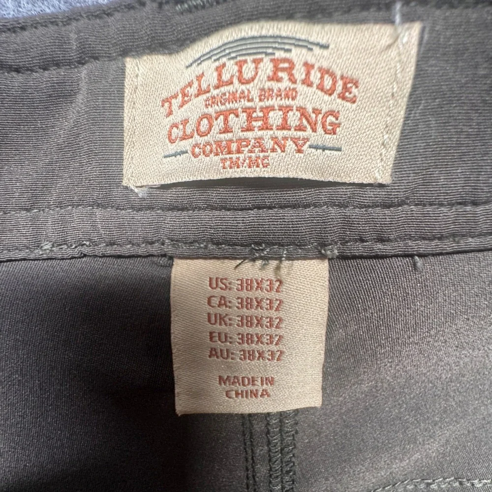 Telluride Clothing Company Mens Brown Stretch Straight Leg Pants 38x32 New - Picture 4 of 10